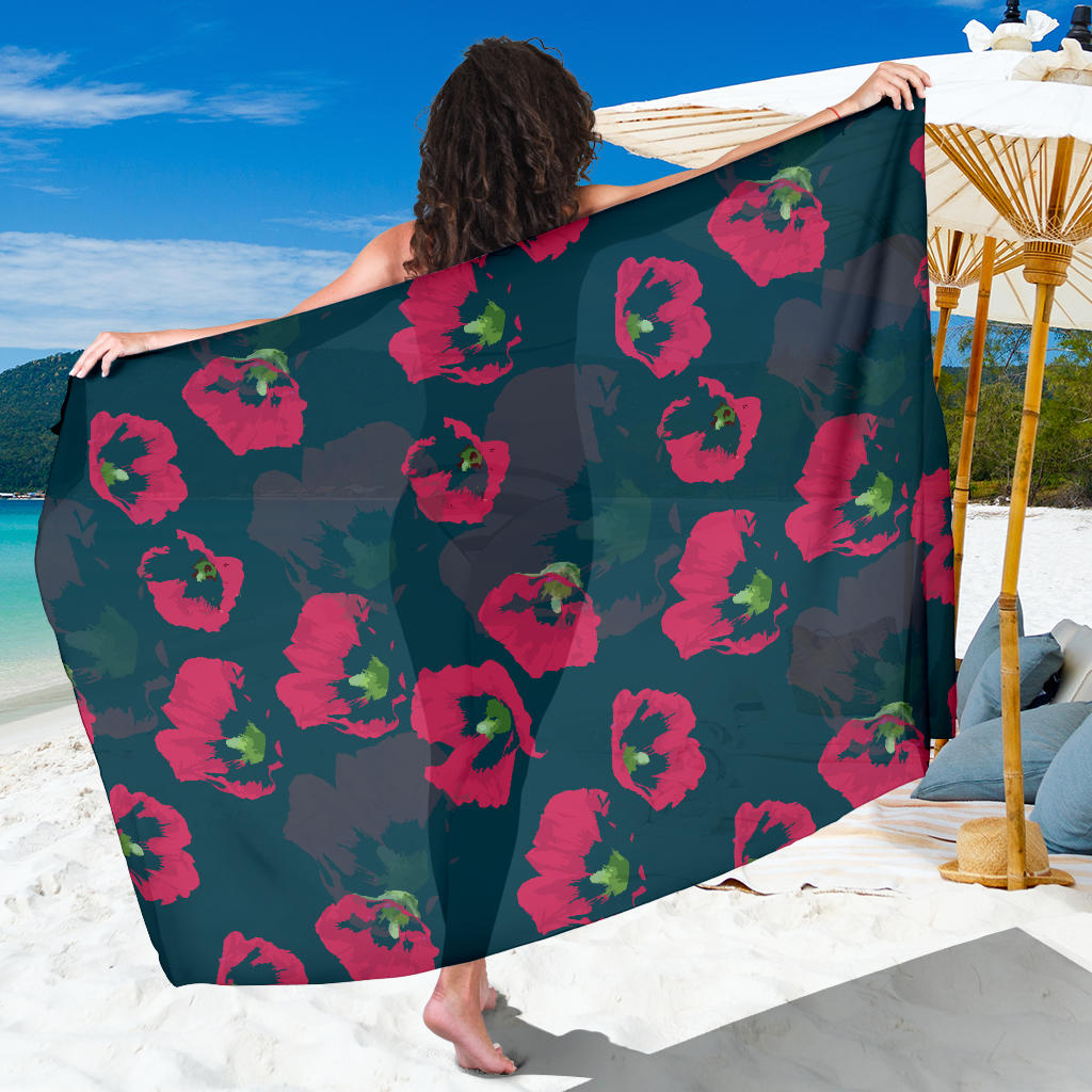 Morning Glory Pattern Print Design 01 Sarong Pareo Wrap