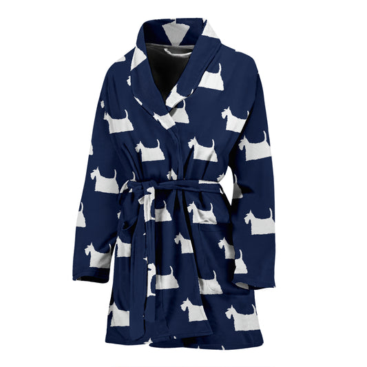 Scottish Terriers Print Design LKS303 Women Bathrobe