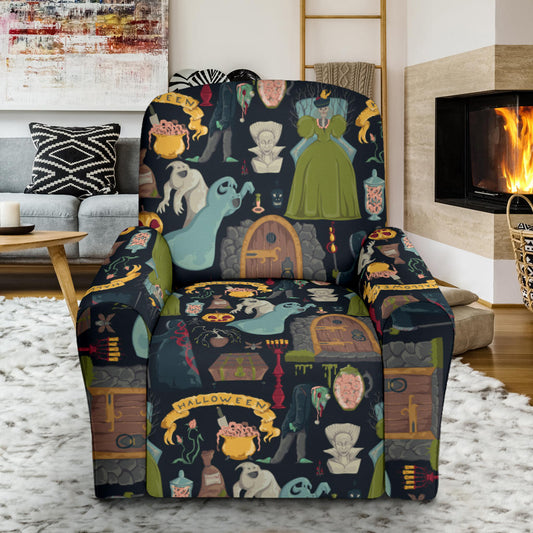 Creepy Halloween Print Design LKS304 Recliner Slipcover with Pocket