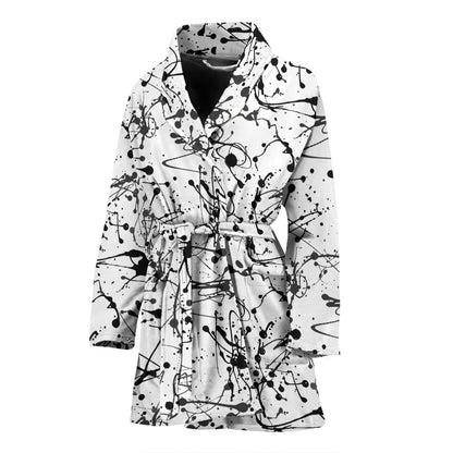 Splatter Print Design LKS305 Women Bathrobe