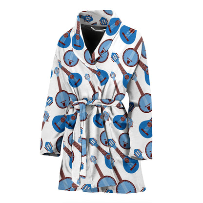 Banjo Print Design LKS401 Women Bathrobe