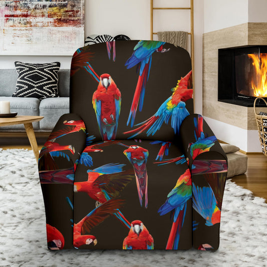 Macaw Pattern Print Design 04 Recliner Slipcover with Pocket