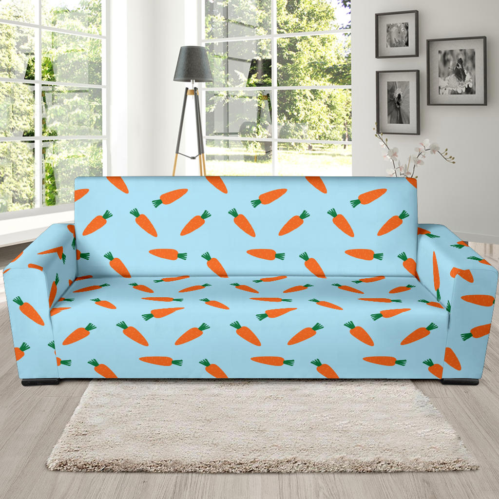 Carrot Pattern Print Design 03 Sofa Slipcover