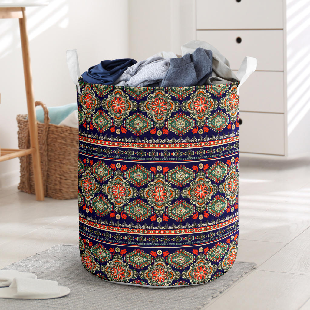 Ethnic Geometric Print Pattern Laundry Basket