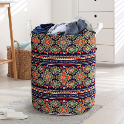 Ethnic Geometric Print Pattern Laundry Basket