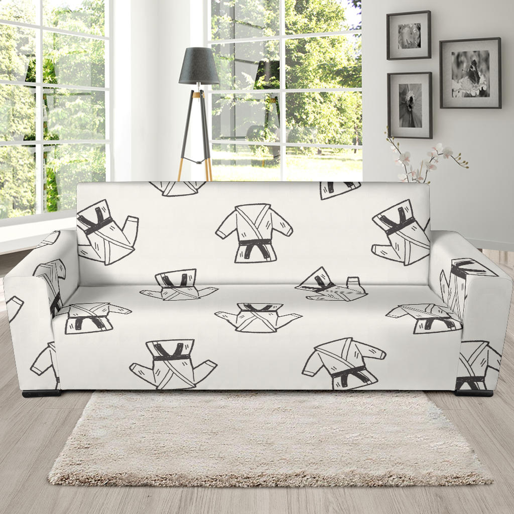 Karate Pattern Print Design 01 Sofa Slipcover