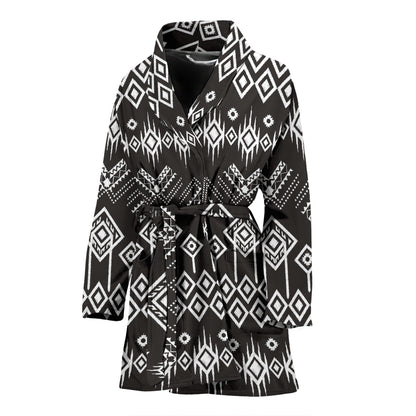 Tribal Pattern Print Design LKS304 Women Bathrobe