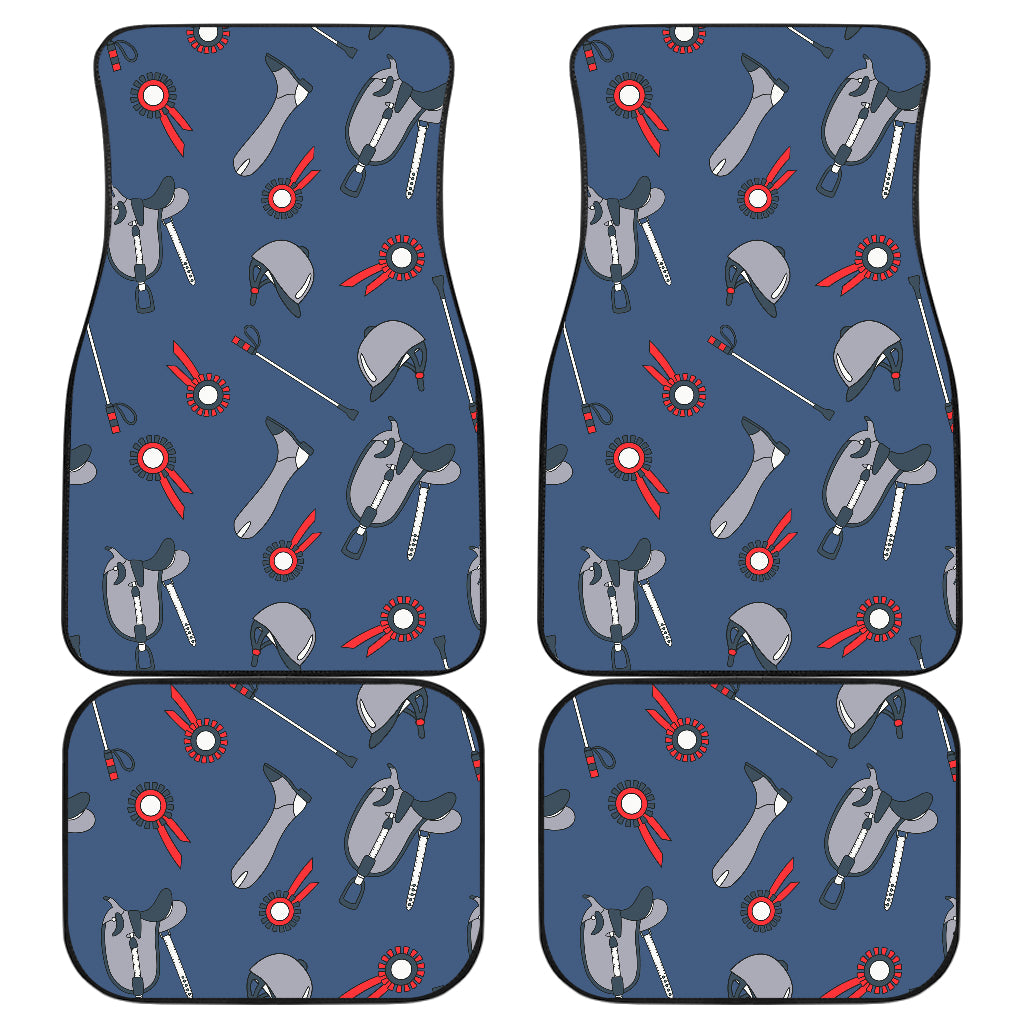 Equestrian Equipment Background Car Floor Mats Front Back