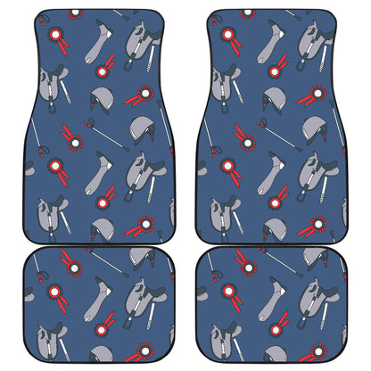 Equestrian Equipment Background Car Floor Mats Front Back