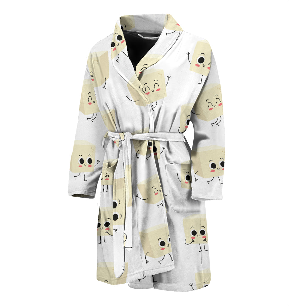 Tofu Print Design LKS301 Men Bathrobe