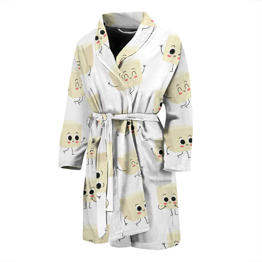Tofu Print Design LKS301 Men Bathrobe