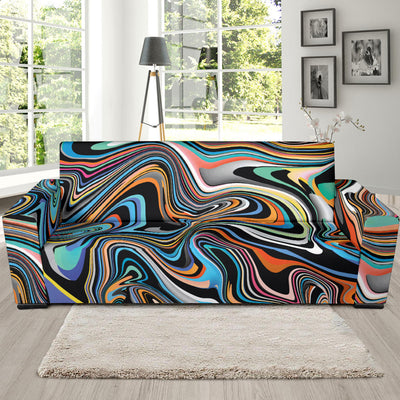 Liquid Pattern Print Design 02 Sofa Slipcover