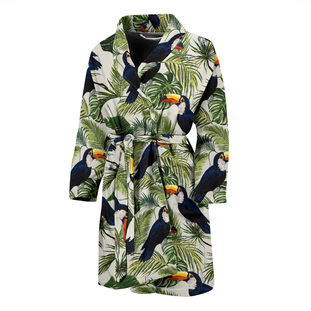 Toucan Print Design LKS308 Men Bathrobe