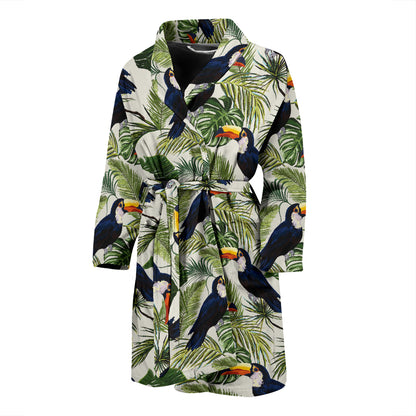 Toucan Print Design LKS308 Men Bathrobe