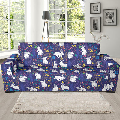 Bunny Pattern Print Design 01 Sofa Slipcover