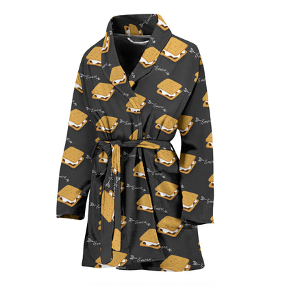 S_Mores Print Design LKS301 Women Bathrobe