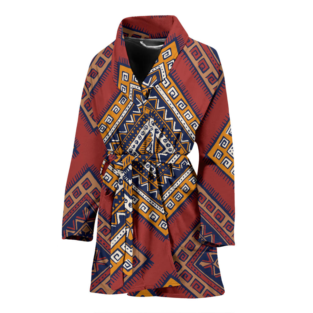 Native Pattern Print Design A06 Women Bathrobe