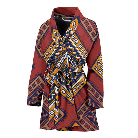 Native Pattern Print Design A06 Women Bathrobe