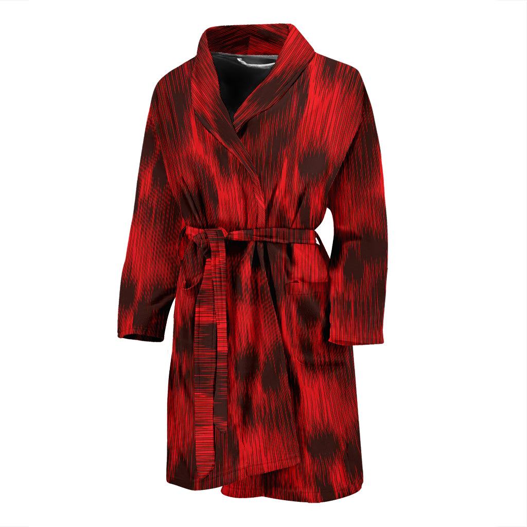 Skull Red Print Design LKS306 Men Bathrobe