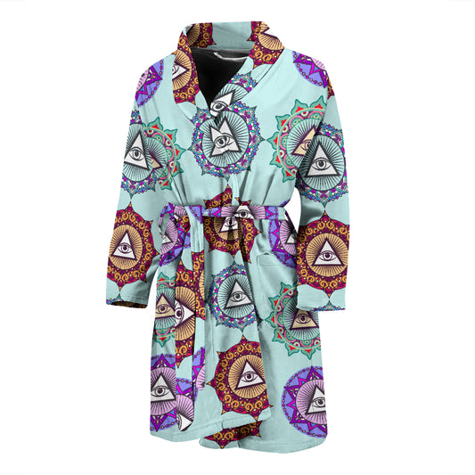 Third Eye Print Design LKS302 Men Bathrobe