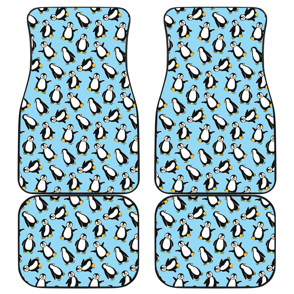 Penguin Happy Print Car Floor Mats Front Back