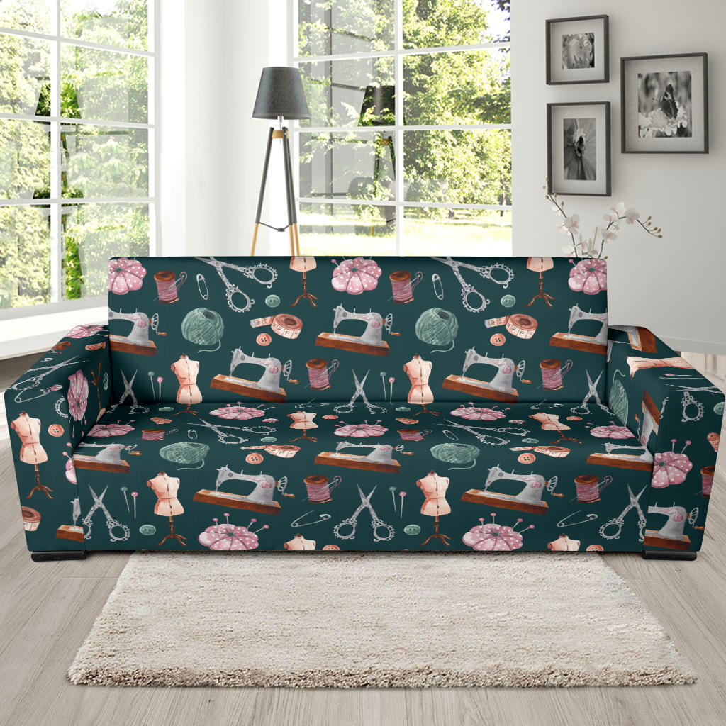 Sewing Equipment Print Design LKS307 Sofa Slipcover