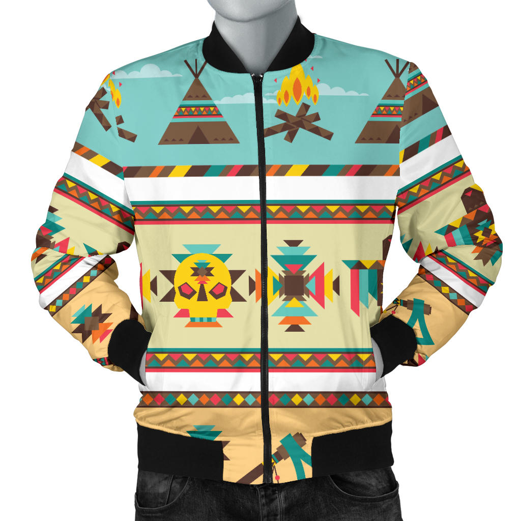 American indian Life Pattern Men Bomber Jacket