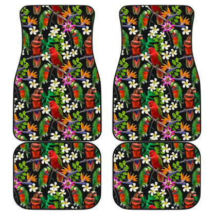Parrot Design Print Car Floor Mats Front Back