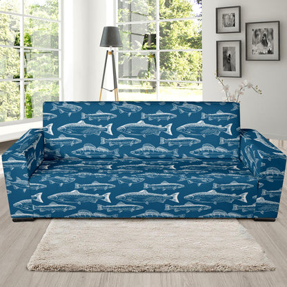 Salmon Fish Print Design LKS301 Sofa Slipcover