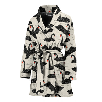Swan Print Design LKS402 Women Bathrobe