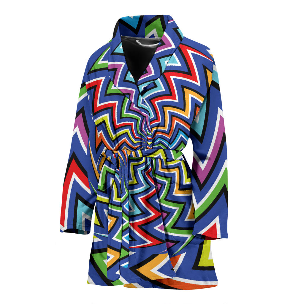 Optical illusion Pattern Print Design A02 Women Bathrobe
