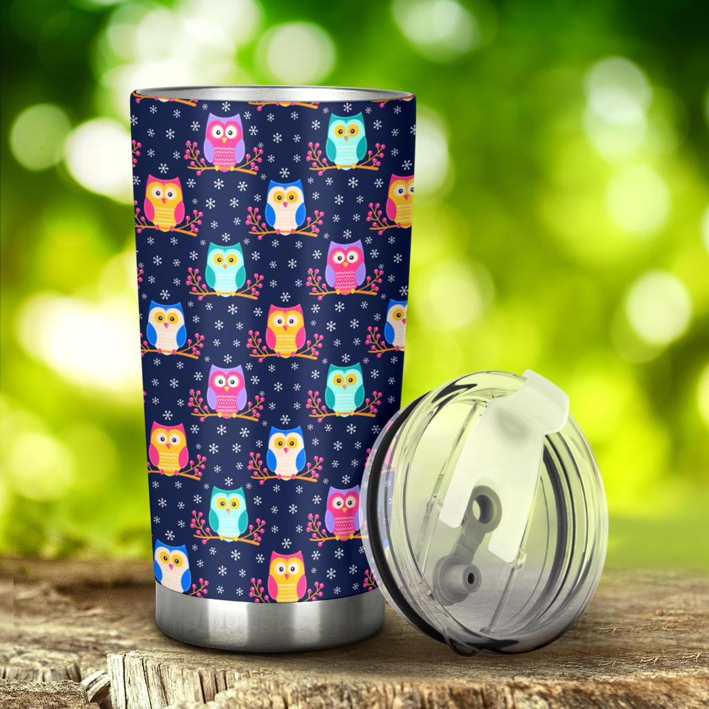 Owl Cute Themed Design Print Tumbler