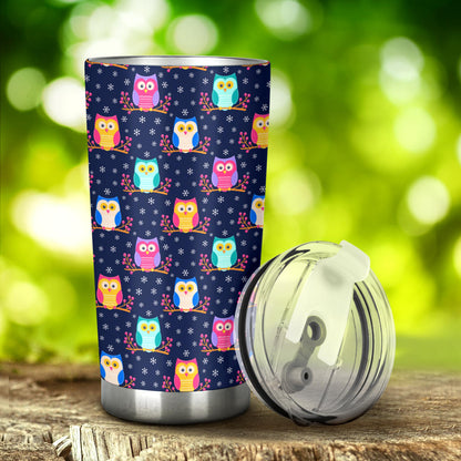 Owl Cute Themed Design Print Tumbler