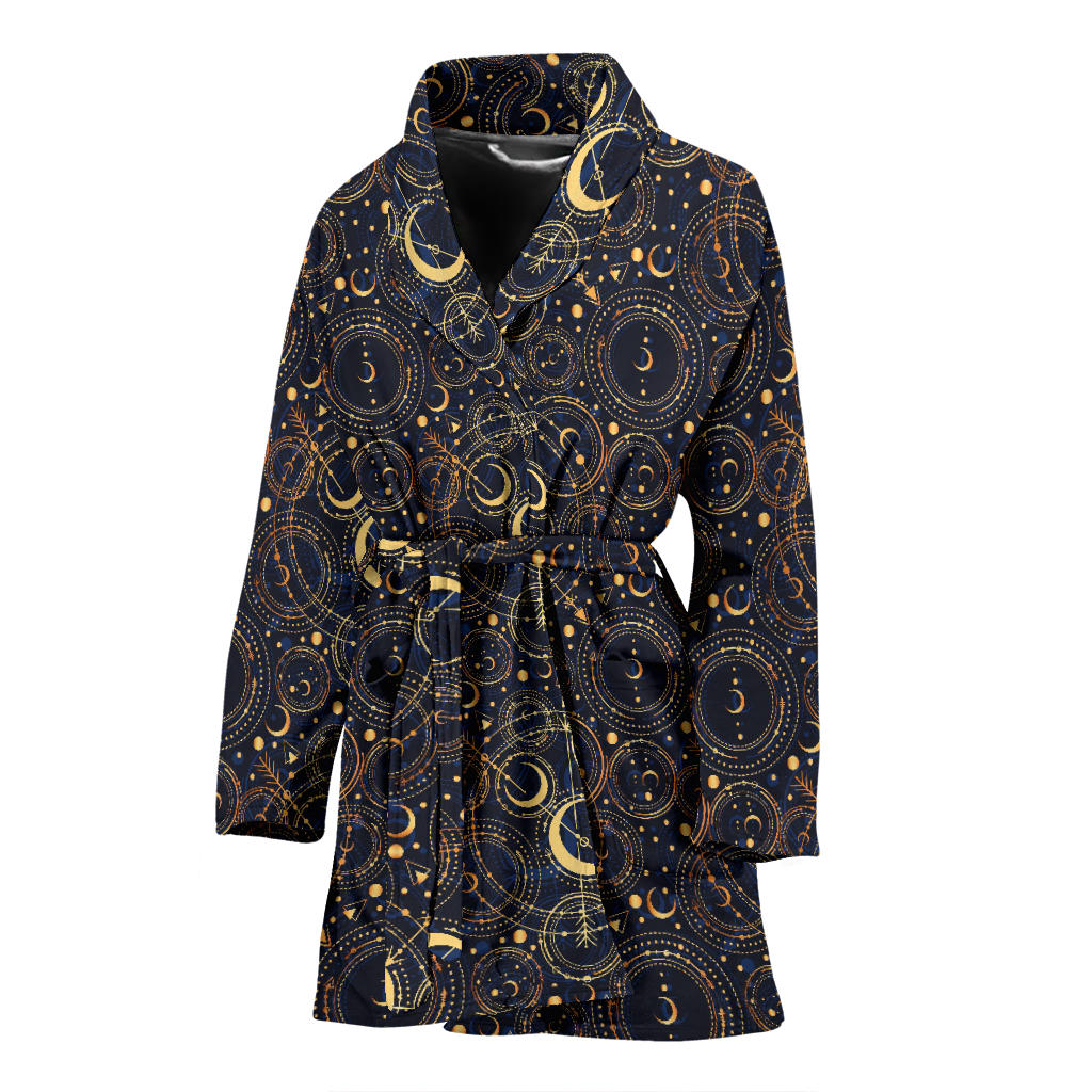 Celestial Pattern Print Design 04 Women Bathrobe