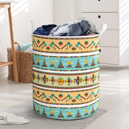 American indian Life Pattern Laundry Basket