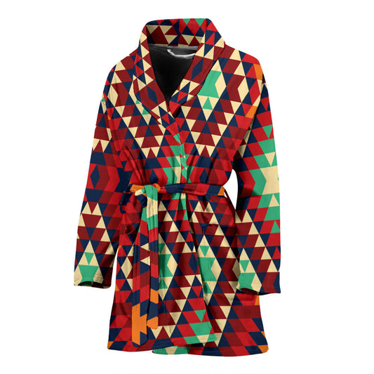 Native Pattern Print Design A07 Women Bathrobe