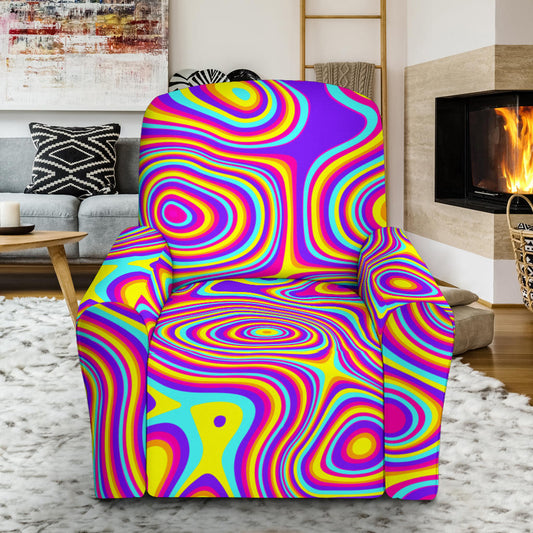 Liquid Pattern Print Design 06 Recliner Slipcover with Pocket