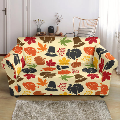 Thanksgiving Print Design LKS303 Loveseat Couch Slipcover