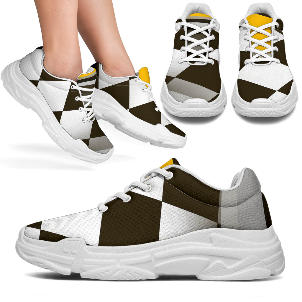 Checkered Flag Racing Style Chunky Sneakers
