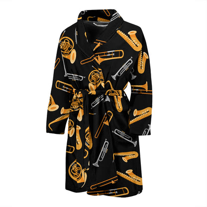 Saxophone Print Design LKS403 Men Bathrobe