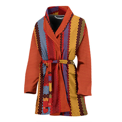 Mexican Pattern Print Design 05 Women Bathrobe
