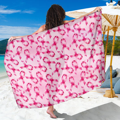 Breast cancer Pattern Print Design 04 Sarong Pareo Wrap