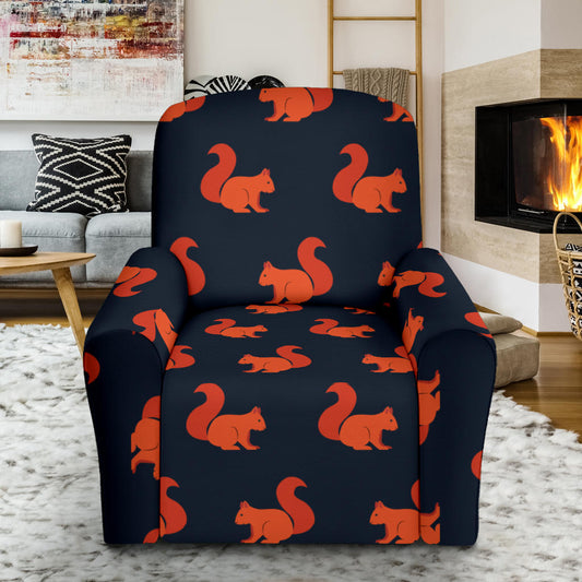Squirrel Print Design LKS306 Recliner Slipcover with Pocket