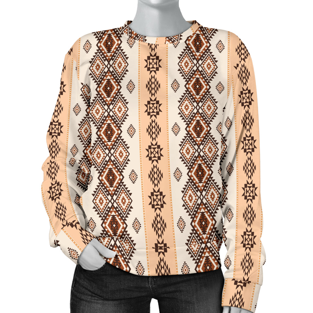Native Classic Pattern Print Women Long Sleeve Sweatshirt