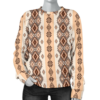 Native Classic Pattern Print Women Long Sleeve Sweatshirt
