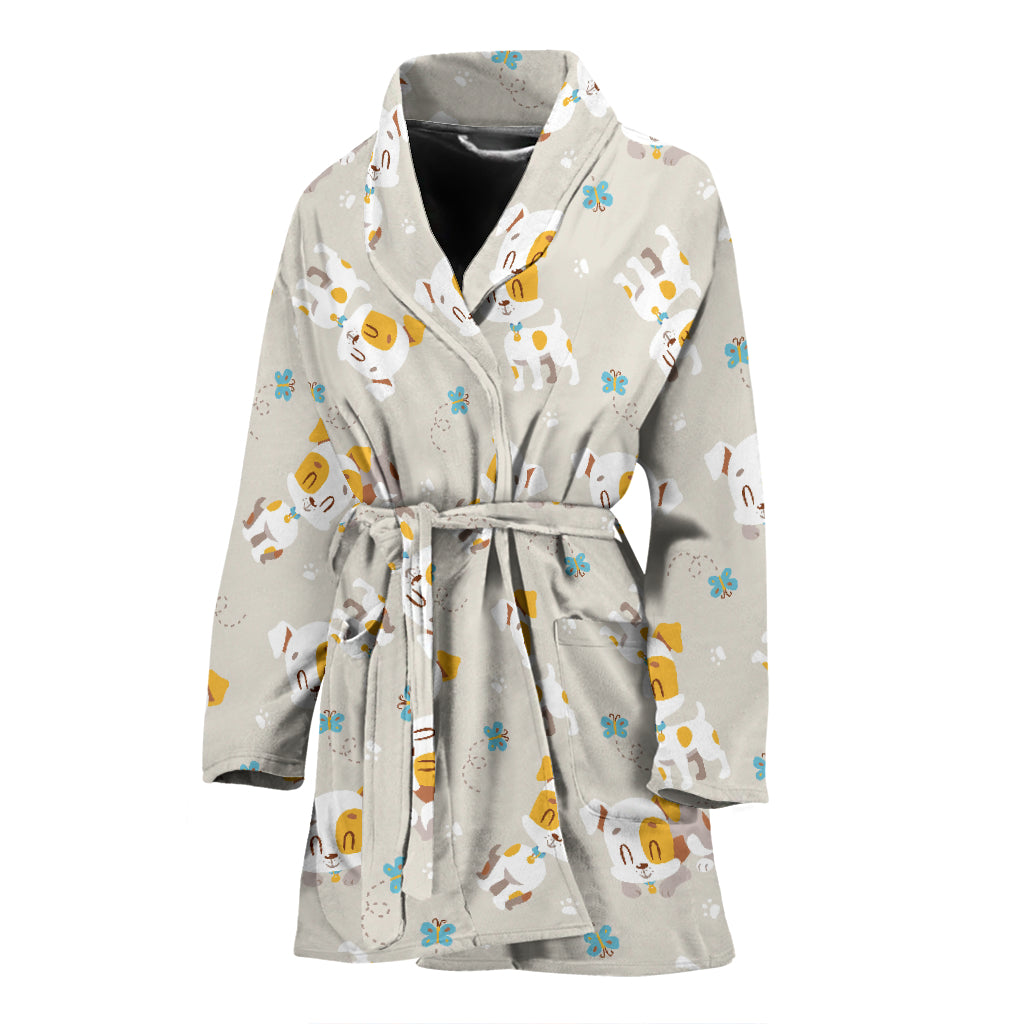 Russell Terriers Print Design LKS306 Women Bathrobe