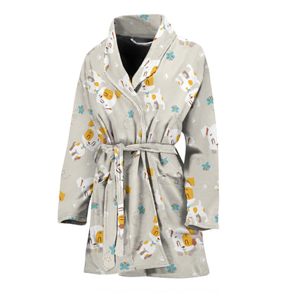 Russell Terriers Print Design LKS306 Women Bathrobe