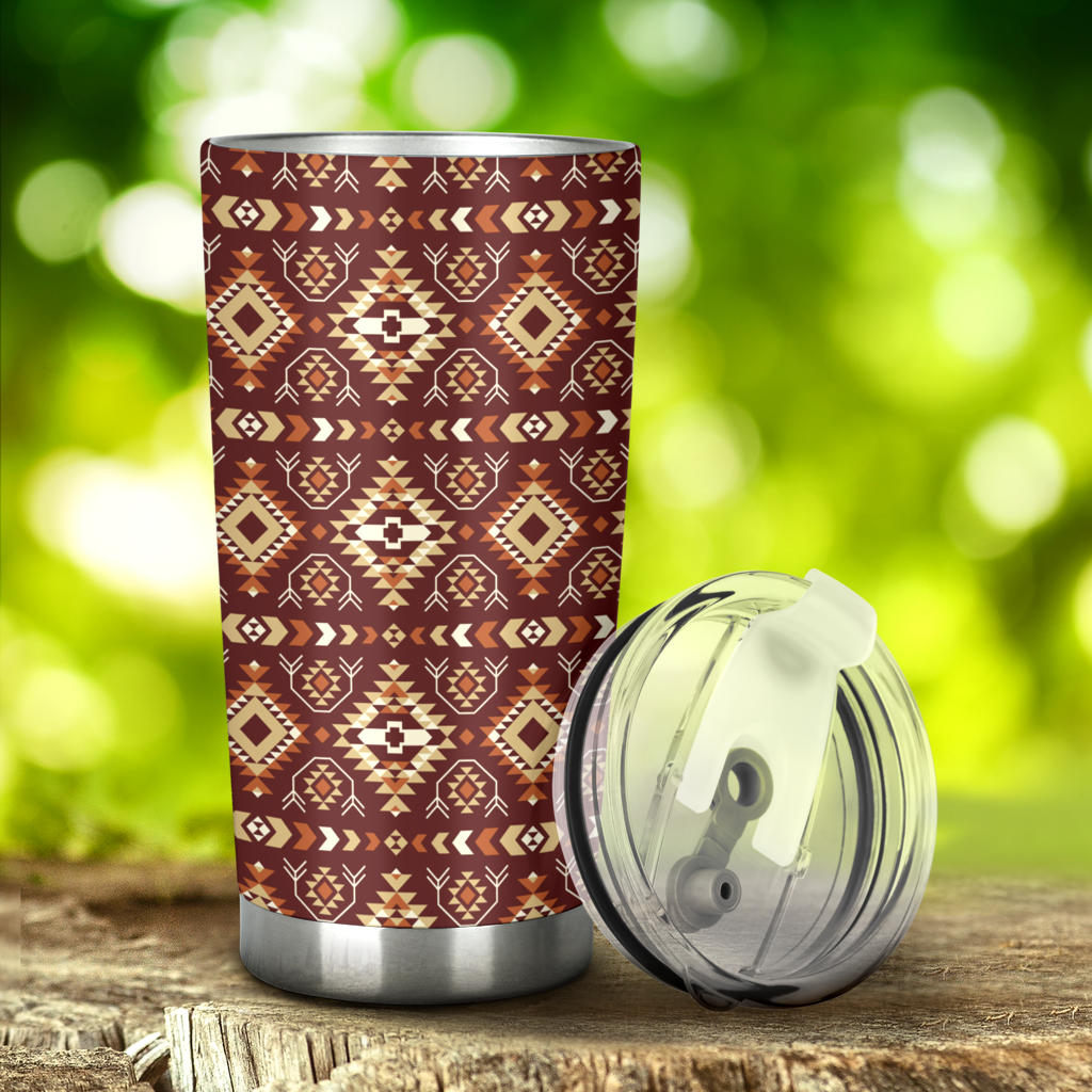 Navajo Native Color Print Pattern Tumbler
