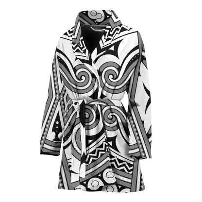 Samoan Pattern Print Design LKS302 Women Bathrobe