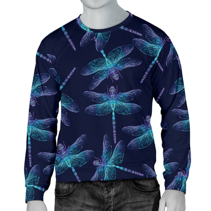 Dragonfly Hand Drawn Style Print Men Long Sleeve Sweatshirt